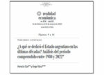 ¿A qué se dedicó el Estado argentino en las últimas décadas? Análisis del periodo comprendido entre 1980 y 2022 (En coautoría con Ángel Vaca) publicado por la Revista Realidad Económica Nº 370 – IADE - Buenos Aires 2025 – Páginas 9 a 44- ISSN 0325-1926